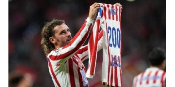 Antoine Griezmann marcou o seu 200º golo pelo Atlético de Madrid Antoine Griezmann marcou o seu 200º golo pelo Atlético de Madrid